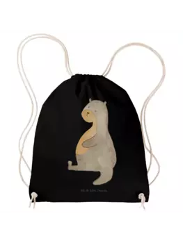 Спортивная сумка Mr & Mrs Panda Sportbeutel Otter Bauch ohne Spruch, черный