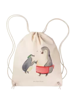 Спортивная сумка Mr & Mrs Panda Sportbeutel Pinguin, кремовый