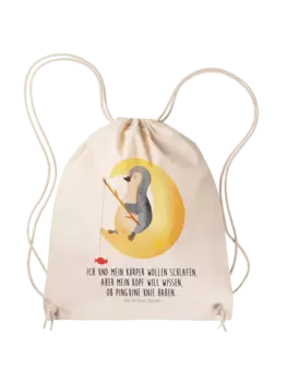 Спортивная сумка Mr & Mrs Panda Sportbeutel Pinguin Mond, кремовый