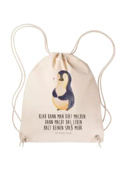 Спортивная сумка Mr & Mrs Panda Sportbeutel Pinguin Dit, кремовый