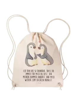 Спортивная сумка Mr & Mrs Panda Sportbeutel Pinguine trsten, кремовый
