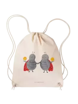Спортивная сумка Mr & Mrs Panda Sportbeutel Sternzeichen Zwilling ohne Spruch, кремовый