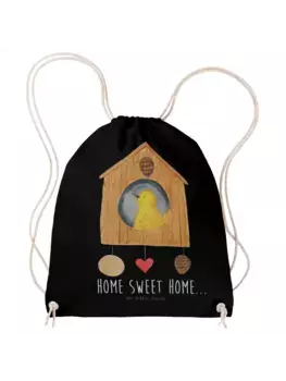 Спортивная сумка Mr & Mrs Panda Sportbeutel Vogelhaus Home, черный