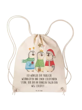 Спортивная сумка Mr & Mrs Panda Sportbeutel Winterzeit Heilige drei Knige, кремовый