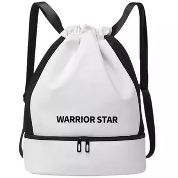 Спортивная сумка Warrior из полиэстера большого размера унисекс, черно-белая