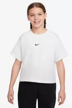Спортивная свободная футболка из 100% хлопка Nike, белый