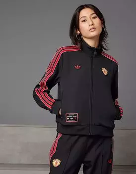 Спортивная толстовка Adidas Originals Manchester United Terrace Icons черного цвета