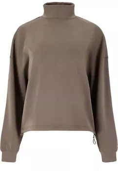 Толстовка женская Athlecia PARIS с высоким воротом, коричневый