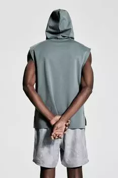 Спортивная толстовка без рукавов с драймоувским классическим кроем H&M, зеленый
