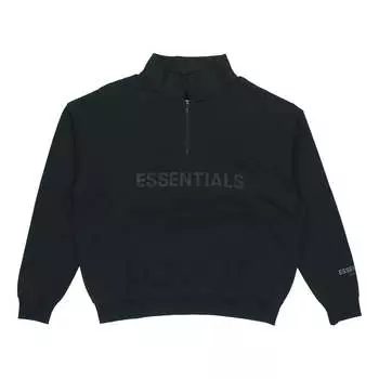 Спортивная толстовка Fear of God Essentials FW20 Half Zip Sweatshirt 'Black' 0192250500211001, черный