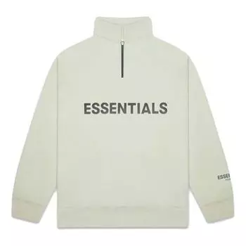 Спортивная толстовка Fear of God Essentials FW20 Half Zip Sweatshirt 'Sage' 0192250500213012, зеленый