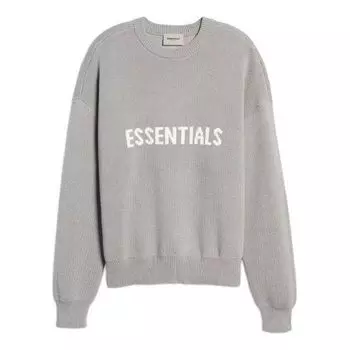 Спортивная толстовка Fear of God Essentials SS21 x Nordstrom Knit Logo Sweatshirt 'Cement' FOG-SS21-667, серый