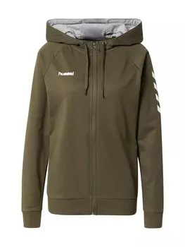Спортивная толстовка Hummel Athletic Zip-Up Hoodie, темно-зеленый