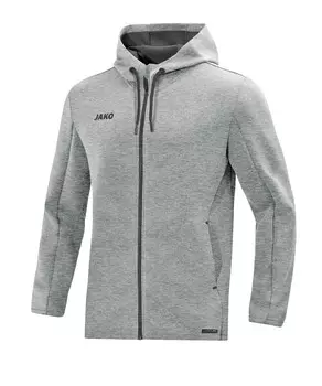 Спортивная толстовка JAKO Athletic Zip-Up Hoodie, антрацит/пятнистый серый