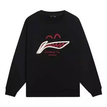 Спортивная толстовка Li-Ning Anything Is Possible Graphic Sweatshirt 'Black' AWDSG91-2, черный