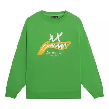 Спортивная толстовка Li-Ning Anything Is Possible Graphic Sweatshirt 'Green' AWDSG91-3, зеленый