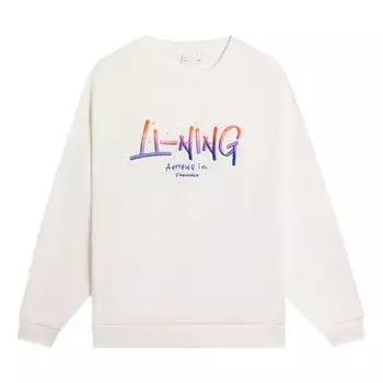 Спортивная толстовка Li-Ning Anything Is Possible Graphic Sweatshirt 'Creamy White' AWDSF75-8, бежевый