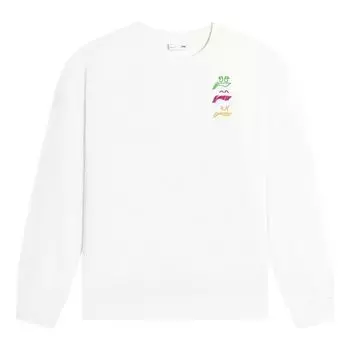 Спортивная толстовка Li-Ning Anything Is Possible Graphic Sweatshirt 'White' AWDSF71-1, белый