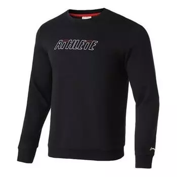 Спортивная толстовка Li-Ning Athlete Logo Fleece Sweatshirt 'Black' AWDQ731-1, черный