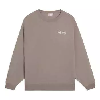 Спортивная толстовка Li-Ning Embroidered Logo Sweatshirt 'Brown' AWDSC99-5, коричневый