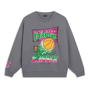 Спортивная толстовка Li-Ning Hoops Cartoon Graphic Sweatshirt 'Grey' AWDT553-3, серый