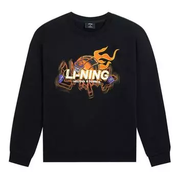Спортивная толстовка Li-Ning Hoops Comic Graphic Sweatshirt 'Black' AWDSF95-1, черный