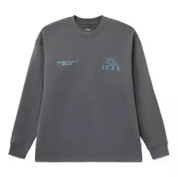 Спортивная толстовка Li-Ning Power And Nature Graphic Sweatshirt 'Shadow Grey' AHSRB97-2, серый