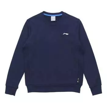 Спортивная толстовка Li-Ning Small Logo Sweatshirt 'Navy' AWDR571-2, темно-синий
