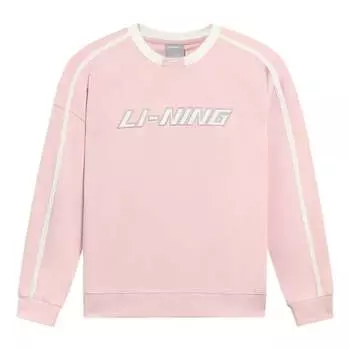 Спортивная толстовка Li-Ning Striped Graphic Sweatshirt 'Pink White' AWDRD50-5, розовый