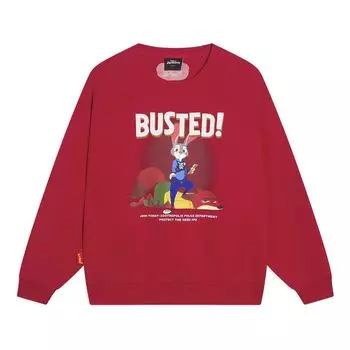 Спортивная толстовка Li-Ning x Disney Zootopia Graphic Sweatshirt 'Red' AWDT343-1, красный