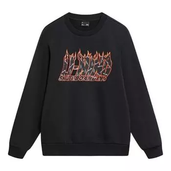 Спортивная толстовка Li-Ning x Phil Hackett Graphic Loose Fit Sweatshirt 'Black' AWDT949-1, черный