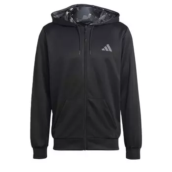 Спортивная толстовка на молнии ADIDAS PERFORMANCE Train Essentials Seasonal, черный