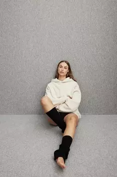 Спортивная толстовка оверсайз H&M, бежевый