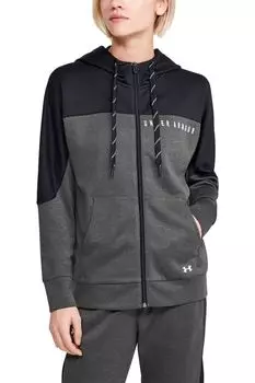 Спортивная толстовка Recover с капюшоном и молнией Under Armour, черный