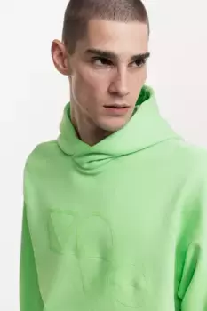Спортивная толстовка с капюшоном H&M, зеленый