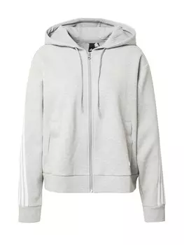 Спортивная толстовка с капюшоном на молнии ADIDAS SPORTSWEAR Future Icons, пятнистый серый