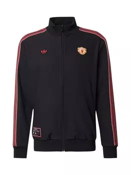 Спортивная толстовка с капюшоном на молнии ADIDAS PERFORMANCE Manchester United Terrace Icons, черный
