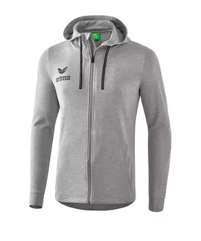 Спортивная толстовка с капюшоном на молнии ERIMA, серый