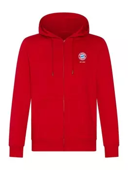 Спортивная толстовка с капюшоном на молнии FC BAYERN MNCHEN Essential, красный