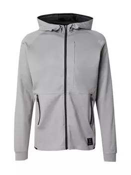 Спортивная толстовка с капюшоном на молнии Hummel Mt Interval, пятнистый серый