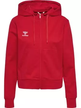 Спортивная толстовка с капюшоном на молнии Hummel GO 2.0, цвет Fire red