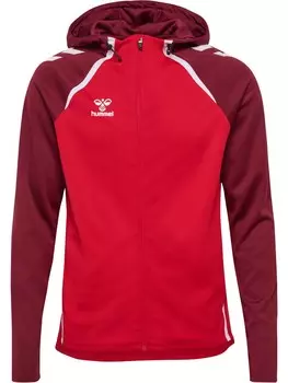 Спортивная толстовка с капюшоном на молнии Hummel Lead 2.0, цвет Red/Dark red