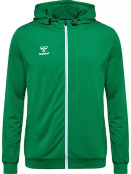 Спортивная толстовка с капюшоном на молнии Hummel Authentic, зеленый