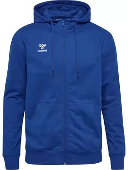 Спортивная толстовка с капюшоном на молнии Hummel, коабльтовый синий