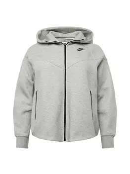 Спортивная толстовка с капюшоном на молнии Nike Sportswear, пятнистый серый