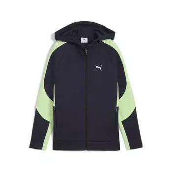 Спортивная толстовка с капюшоном на молнии PUMA, темно-синий