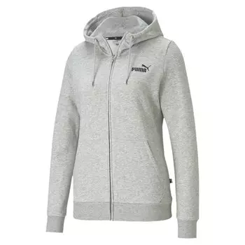 Спортивная толстовка с капюшоном на молнии PUMA Essential, пятнистый серый