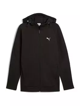 Спортивная толстовка с капюшоном на молнии PUMA Evostripe, черный
