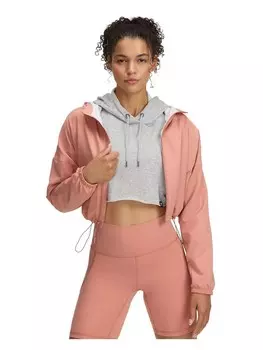 Спортивная толстовка с капюшоном на молнии UNDER ARMOUR Unstoppable, цвет Pastel pink