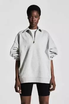 Спортивная толстовка с воротником H&M, серый